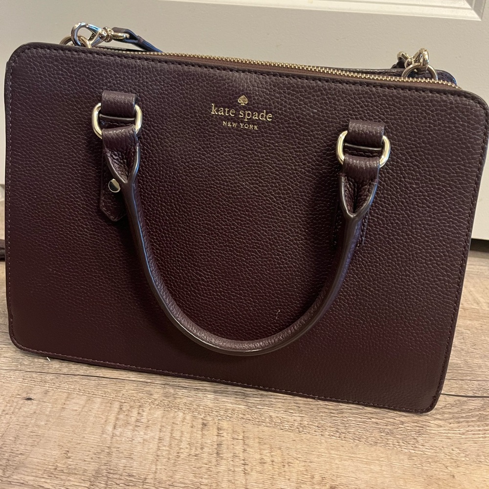 Kate Spade Dark Purple Leather Handbag